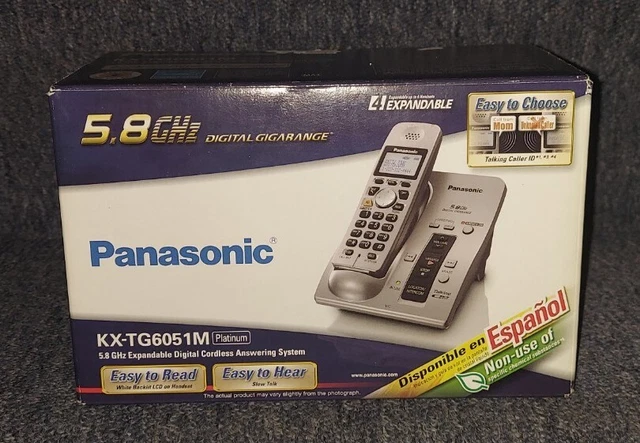 Panasonic KX-TG6051M 5.8 GHz Expandable Digital Cordless Answering System Phone
