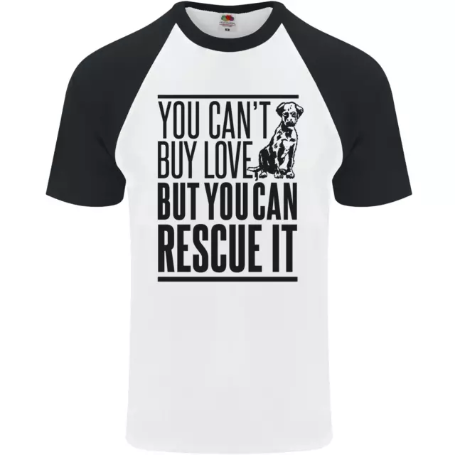 You Can'T Comprar Love Divertido Rescate Cachorro de Perro Hombre S/S Béisbol