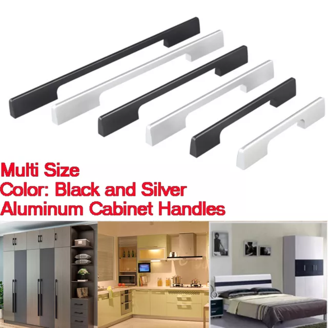 Modern Style Aluminum Kitchen Cabinet Door Handles Drawer Cupboard Pull Handle