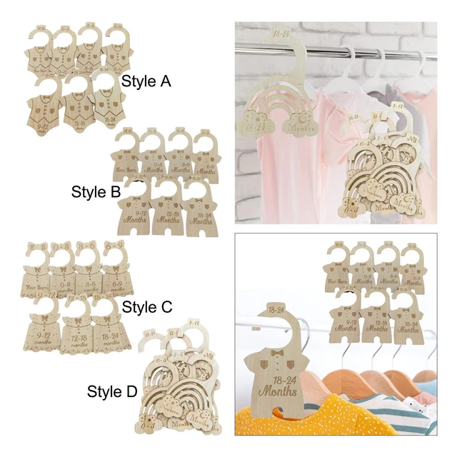 7 Pieces Durable Baby Closet Dividers Hangers Nursery Decor Infant Wardrobe
