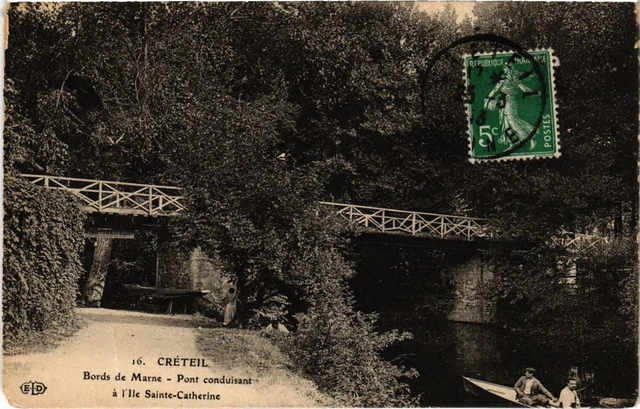 CPA AK Creteil Bord de Marne-Pont conduisant FRANCE (1282333)
