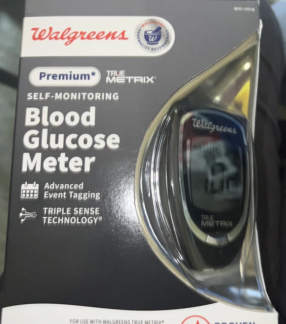 Medidor de glucosa en sangre Walgreens True Metrix Premium autocontrol premium premium