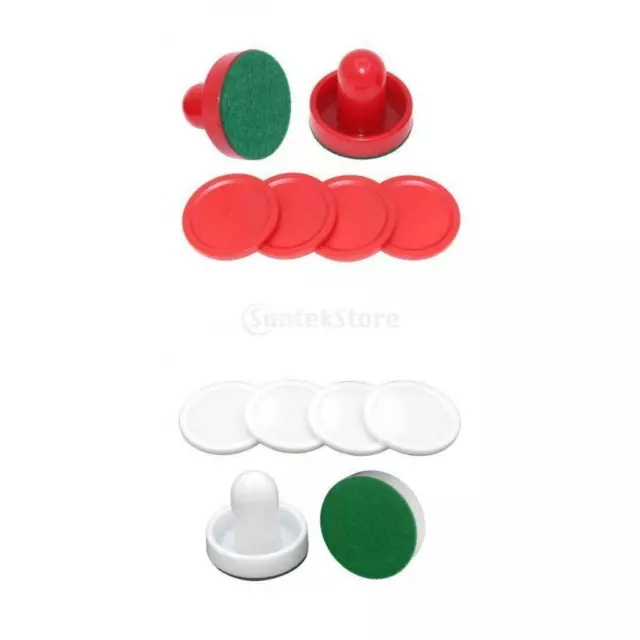 2x pagaies et rondelles de hockey sur air en plastique pour les tables de jeu