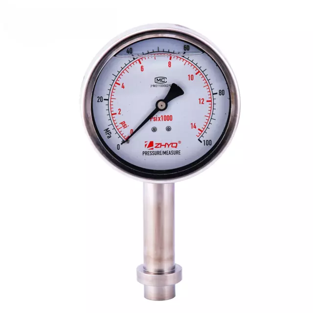 Brand New Clamp Connection Diaphragm Pressure Gauge Homogenizer Pressure Gauge