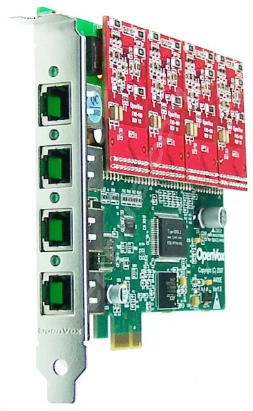 OpenVox A400E04 - 4 Port Analog PCI-E card + 0 FXS + 4 FXO