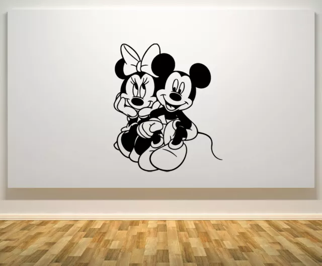 1 Sticker Mickey Minnie Amoureux * 4 tailles de 15cm à 30cm * 10