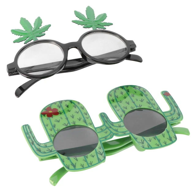 2 Pcs Birthday Gathering Party Model Glasses Plastic Child Luau Fancy