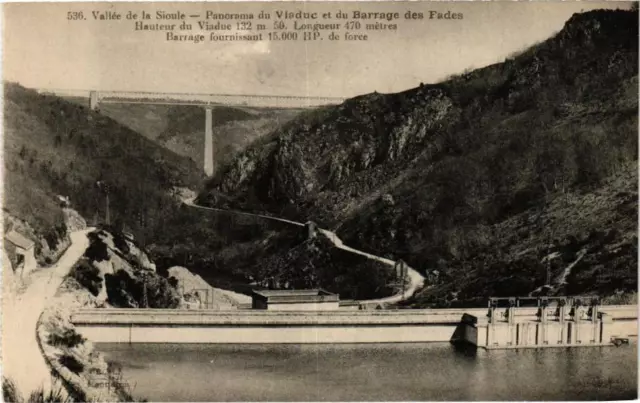 CPA Vallée de la SIOULE - Panorama du Viaduc et du Barrage des FADES (222110)