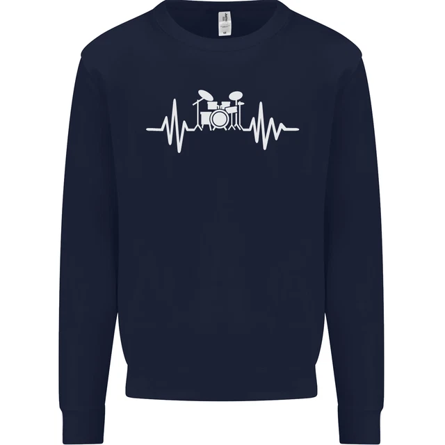 Batteria Pulse ECG Tamburo Batterista Batteria Maglione Maglione 2