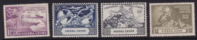 Sierra Leone 1949 UPU Issue SG205-208 MNH