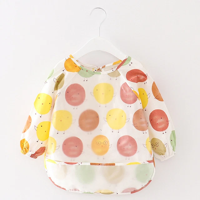 2 pz abito grembiuli dipinto smock bambino che mangia svezzamento grembiuli bambino