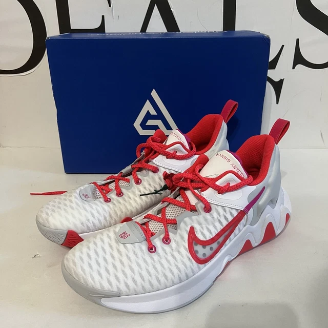 NIKE GIANNIS IMMORTALITY CZ4099101 White & Rose Red Basketball Shoes