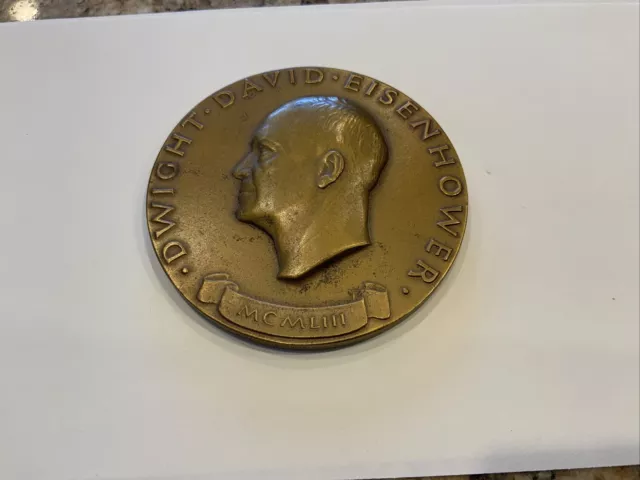 Vintage 1953 Dwight Eisenhower Commemorative Inauguration Bronze Coin