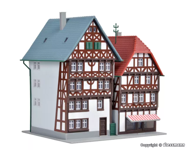 Kibri Z Scale Building/Structure Kit Two Timber Framed Houses/Homes