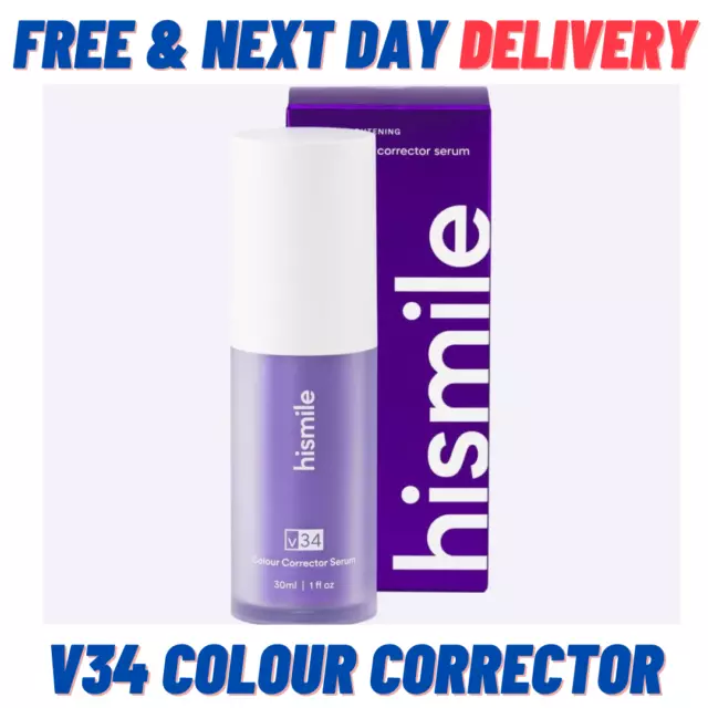 Hismile v34 Colour Corrector, Purple Teeth Whitening, Tooth Stain Removal 30ML