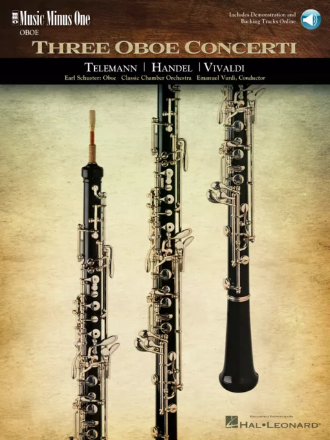 OBOE CONCERTI TELEMANN F Minor Handel Vivaldi Sheet Music Minus One ...