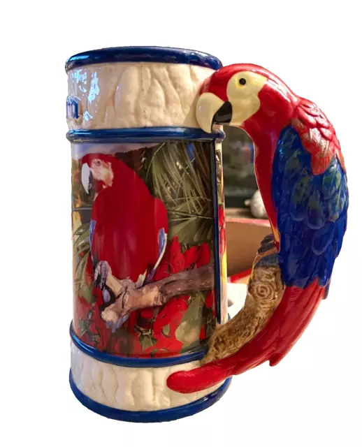 Corona Extra Collector Beer Stein Mug Red Macaw