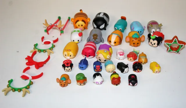 Lot of 27 Disney Tsum Tsum  Used Action Figures PVC Toys Dolls N5-27 F2