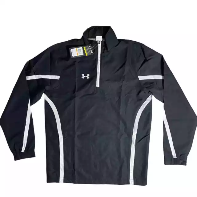 Under Armour UA Team Men Essential 1/4 Zip Shirt Pullover Jacket Black Small