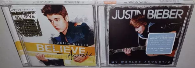 Justin Bieber Acoustic Lot My Worlds + Believe Brand New Sealed 2Cd Set