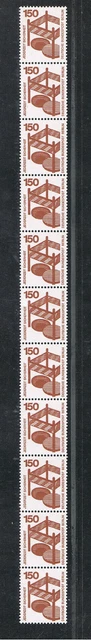 Unfallverhütung 11er Rollenanfang 411A Ra 150/500 schwarz, postfrisch ungeknickt