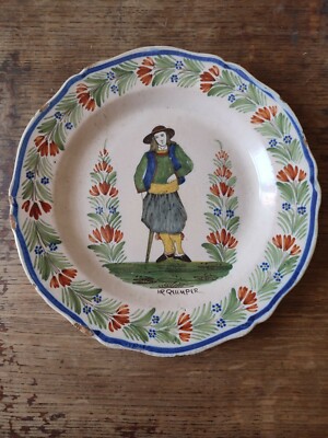 Henriot quimper assiettes calotte décor bretonne breton campagne* 