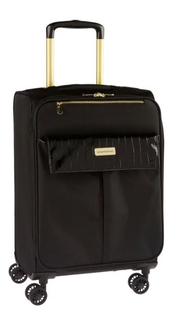 Samantha Brown Croco Detail 22" Spinner Luggage-Black-NWT