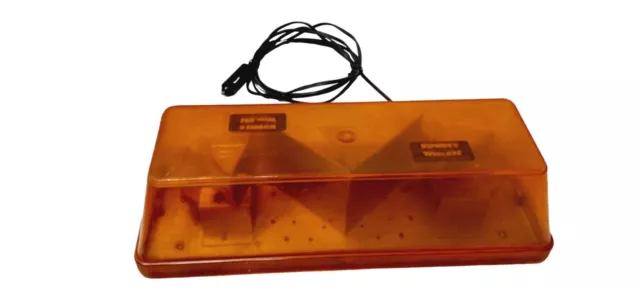 Vintage Whelen Responder II Halogen Amber 16"x 6" Magnetic Light Towing TESTED