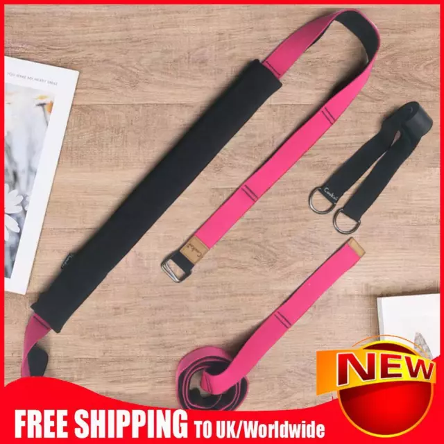 Exercise Elastic Bands Portable Yoga Stretching Belt for Gym Home (Black Rose)