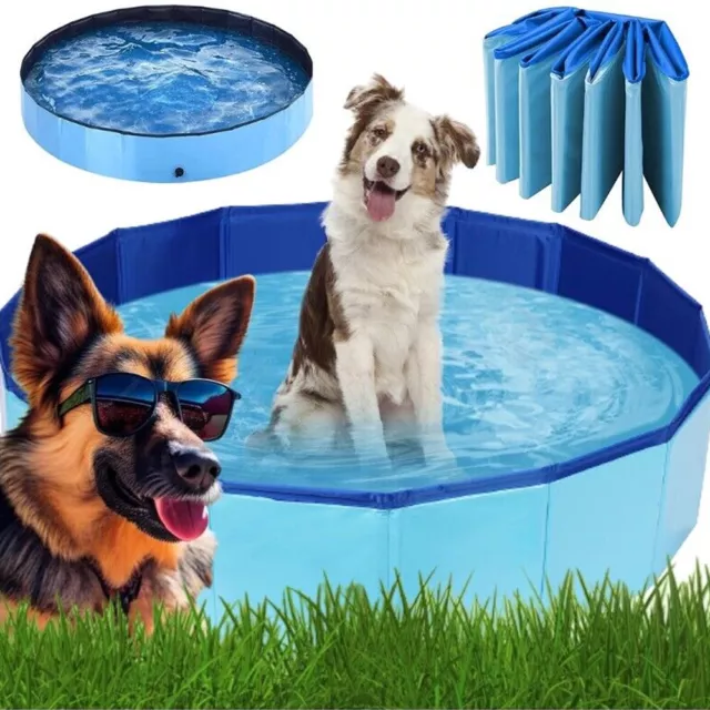 Hundepool Blau Wasserbecken Doggy Kinderpool Sommer Swimmingpool Planschbecken