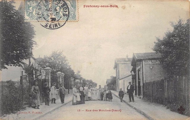 Cpa 94 Fontenay Sous Bois Rue Des Moulins Haut