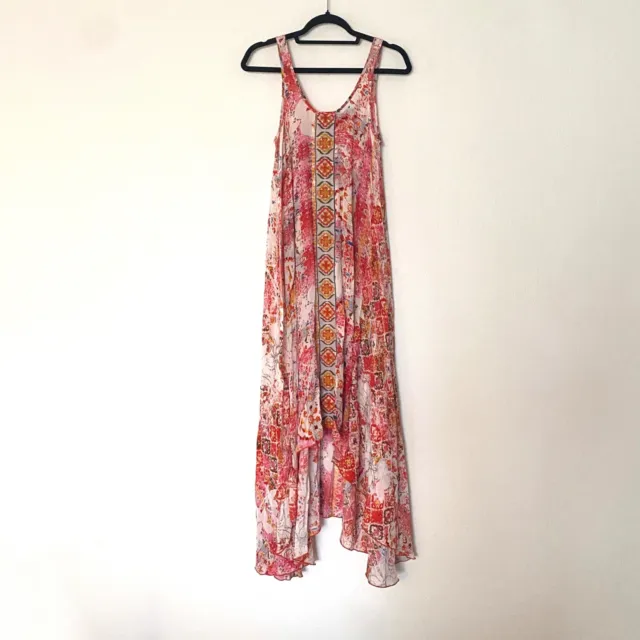 Anthropologie Love Kyla Asymmetrical Hi Lo Boho Dress or Cover Up Women Size S