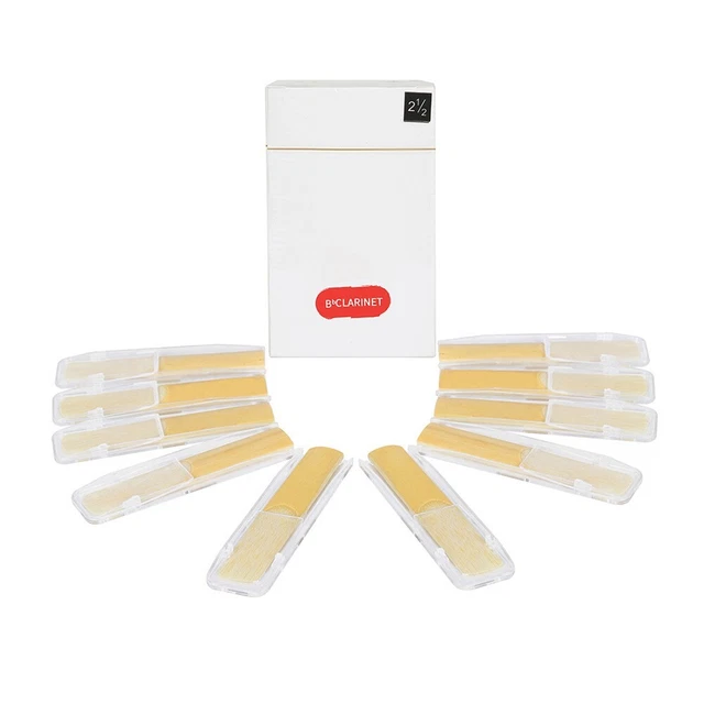 Essential Accessories 10Pcs bB Clarinet Reeds Strength 2 5 for All Skill Levels
