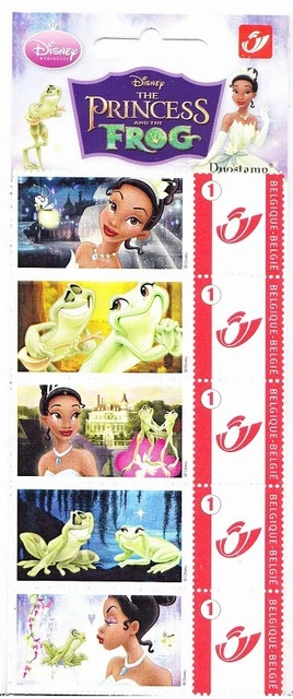 Carnet de timbres de Belgique neufs, carnet "DUOSTAMP" PRINCESSE FROG