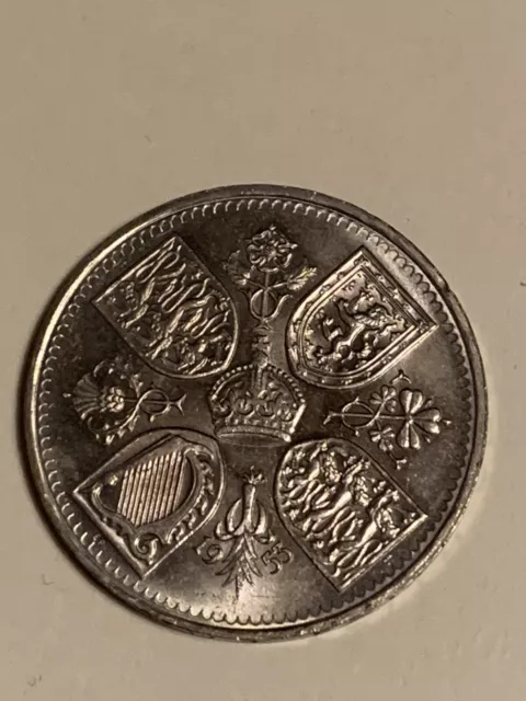 1953 Crown Queen Elizabeth Coronation Five Shilling Coin
