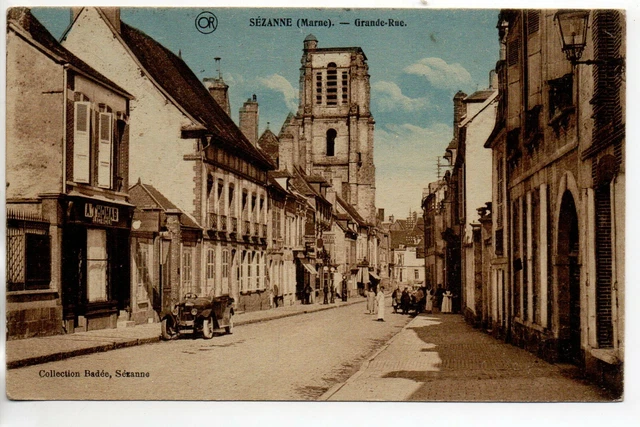 SEZANNE - Marne - CPA 51 - grande rue - voiture