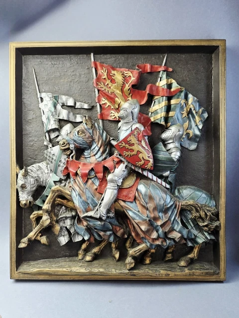 レリーフ壁掛け彫刻 MARCUS DESIGNS knight MARCUS DESIGNS MEDIEVAL KNIGHT WALL PLAQUE ROBERT BRUCE KING
