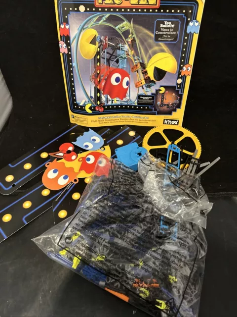 K'NEX Pac-man Roller Coaster Building Set 338 Parts Toy 40th Anniversary Edition