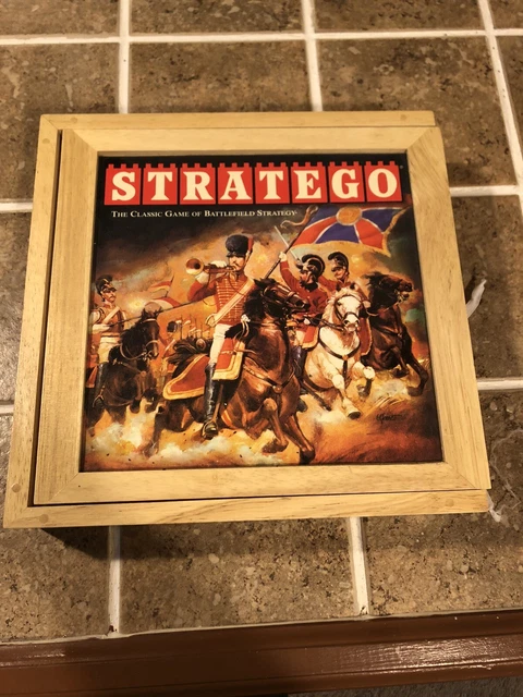 STRATEGO Board Game Nostalgia Series Wooden Box Milton Bradley 2002 Complete