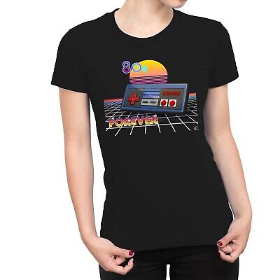 1Tee Womens 80's Gamer Forever Retro T-Shirt