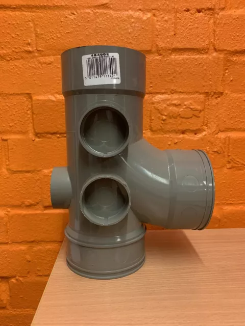 Underground 110mm Soil Pipe Tee Junction Coupling Drainage DOUBLE SOCKETED