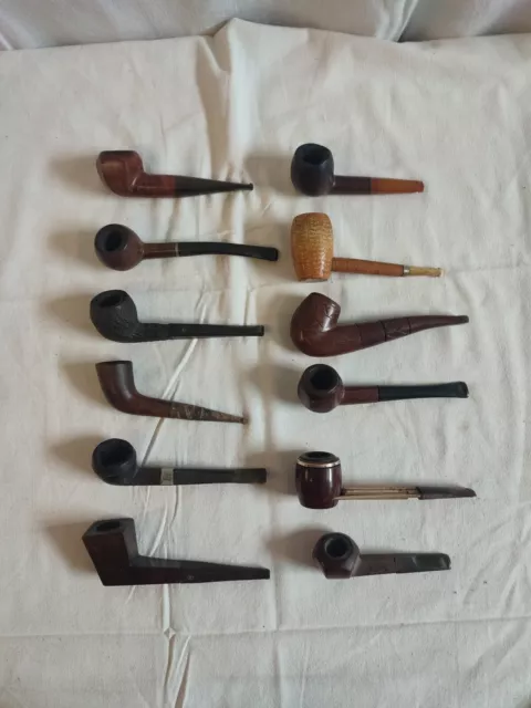 Lot De 12 Anciennes Pipes A Tabacs  ( Réf T219)