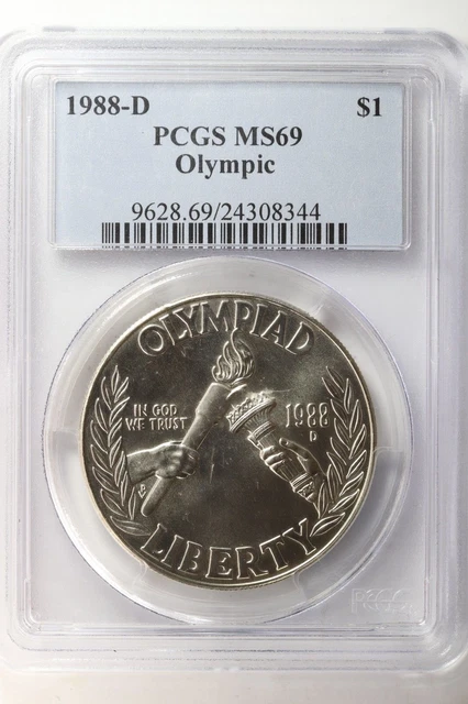 1988-D Olympic Commemorative Silver Dollar PCGS MS69 $1