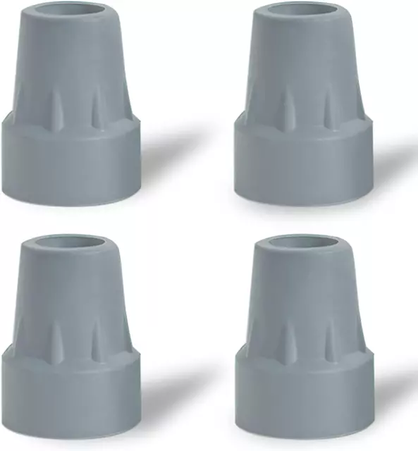 Puntas de muleta, paquete de 4 puntas de muleta de goma de alta resistencia 7/8 pulgadas de repuesto goma Ca