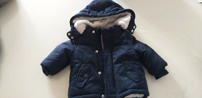 Baby Boy Cappotto 18-24 mesi Chicco Giacca di velluto imbottito invernale caldo blu scuro 92CM 