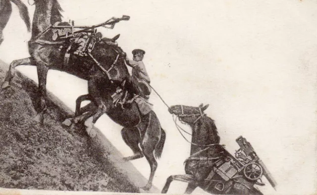 Cpa 6260 War 1914 Russian Cavalry Climbing The Carpathians 1914 Postcard