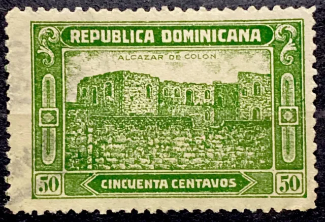 Dominican Republic 1928.SC# 247  50c Yellow Green USED
