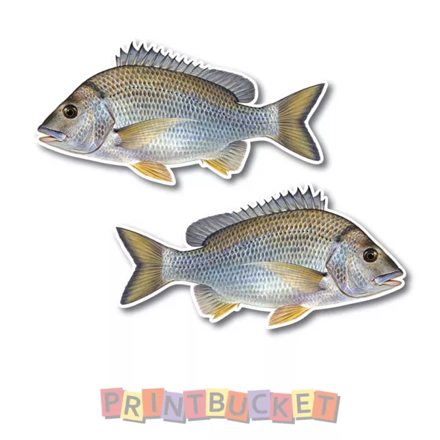 Bream sticker 2 pack 180mm quality water & fade proof vinyl boat fishing