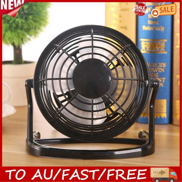 4 INCH MINI Cooling Fan 4-Blade USB Desk Coolers Quiet for Summer ...