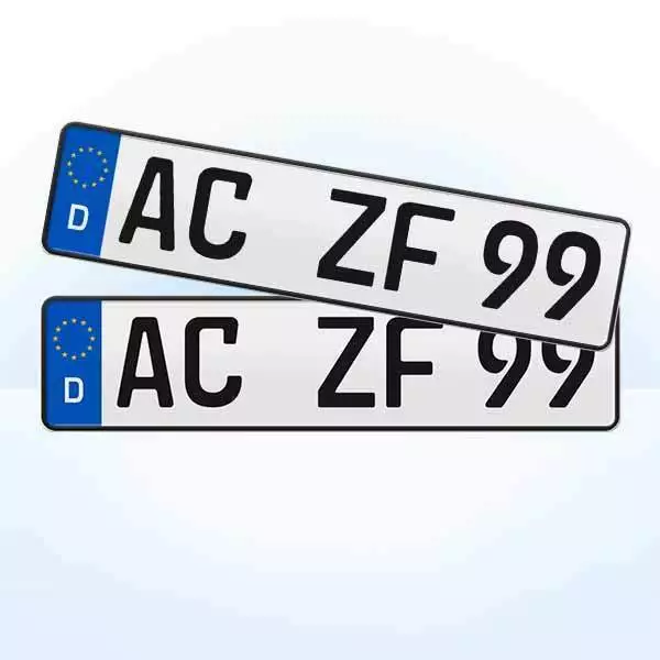 2 STÜCK EU Kfz-Kennzeichen + 480 x 110 mm + Nummernschilder EUR 12